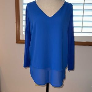Michael Kors mixed media long sleeve top